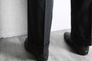 "BURBERRY" charcoal color wide tapered trousers