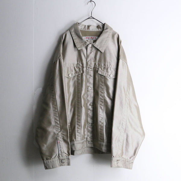 "AVIREX" champagne gold denim jacket