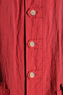 ”YACCOMARICARD” red color wrinkle smooth coat