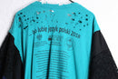 "Re:make" braided fringe lace damaged Tee