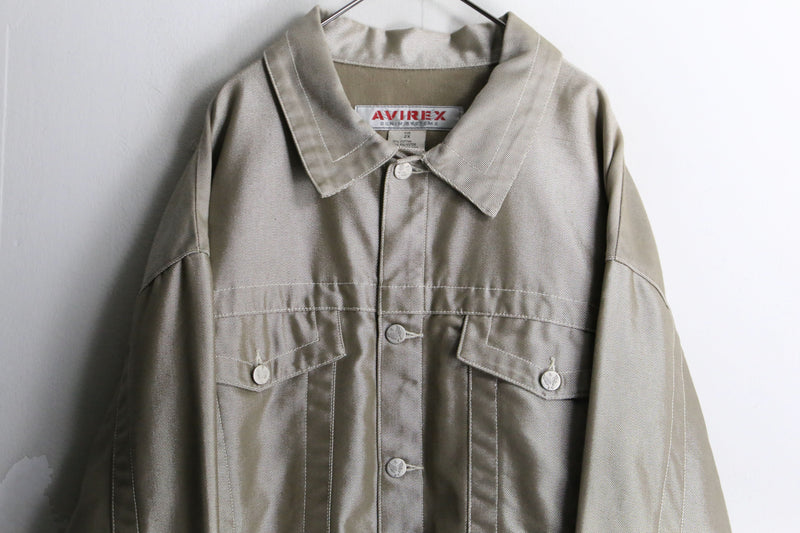 "AVIREX" champagne gold denim jacket