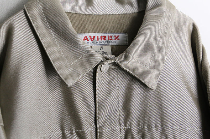 "AVIREX" champagne gold denim jacket