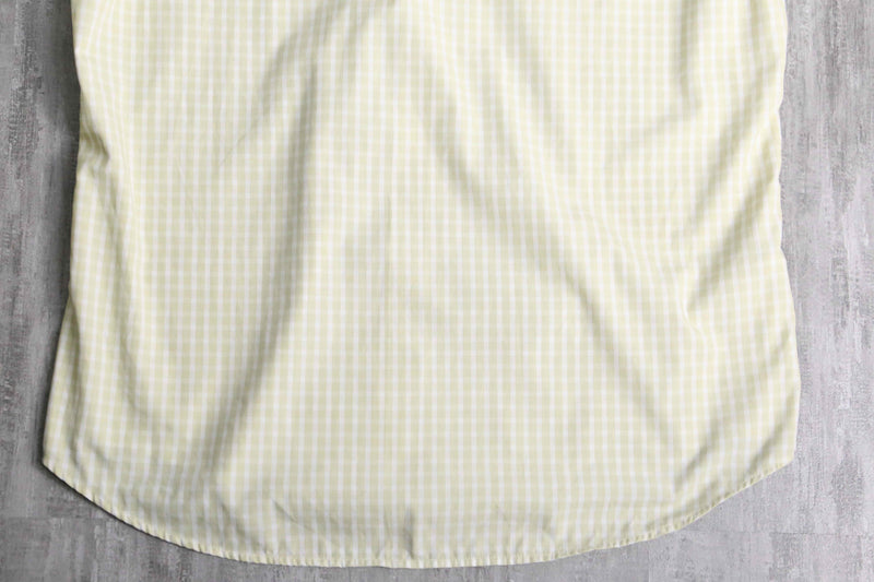 "HUGO BOSS" yellow tone check S/S shirt