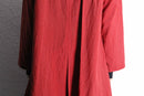 ”YACCOMARICARD” red color wrinkle smooth coat