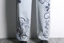 "Re:make" hand drawing wide denim