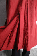 ”YACCOMARICARD” red color wrinkle smooth coat