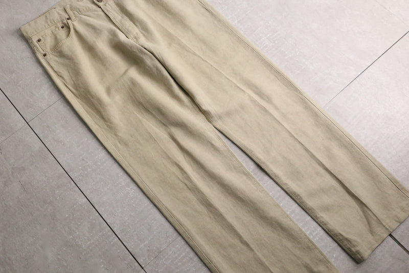 "Marlboro"beige straight pants