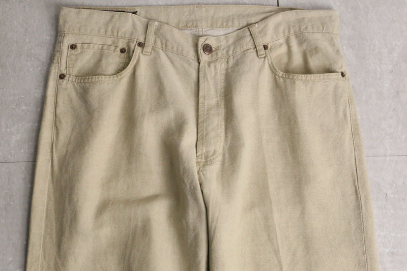 "Marlboro"beige straight pants