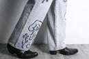 "Re:make" hand drawing wide denim