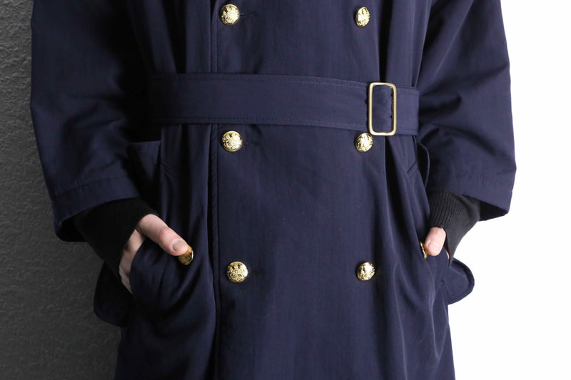 Polo by Ralph Lauren” navy long soft padded trench coat