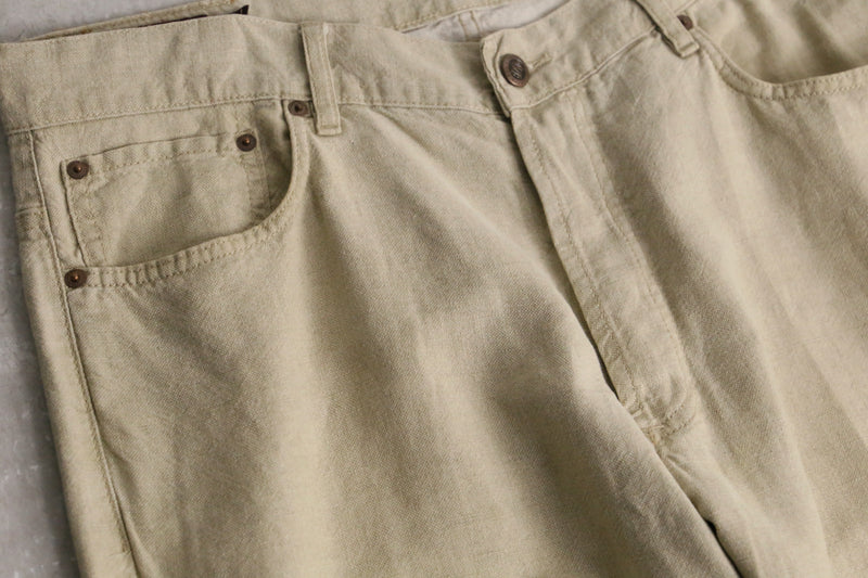 "Marlboro"beige straight pants