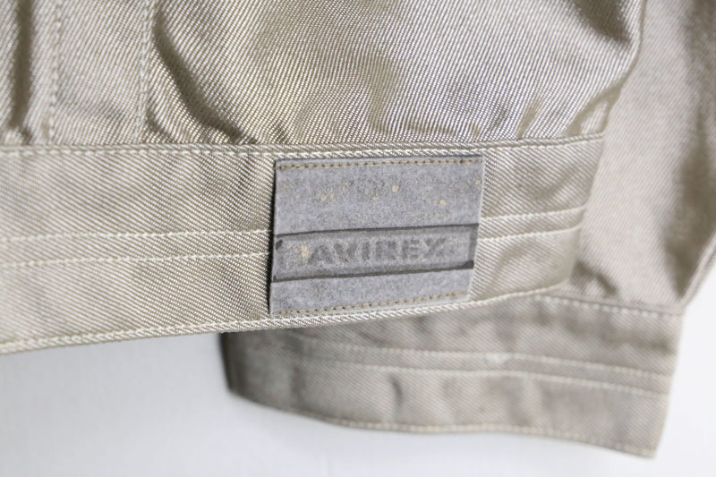 "AVIREX" champagne gold denim jacket