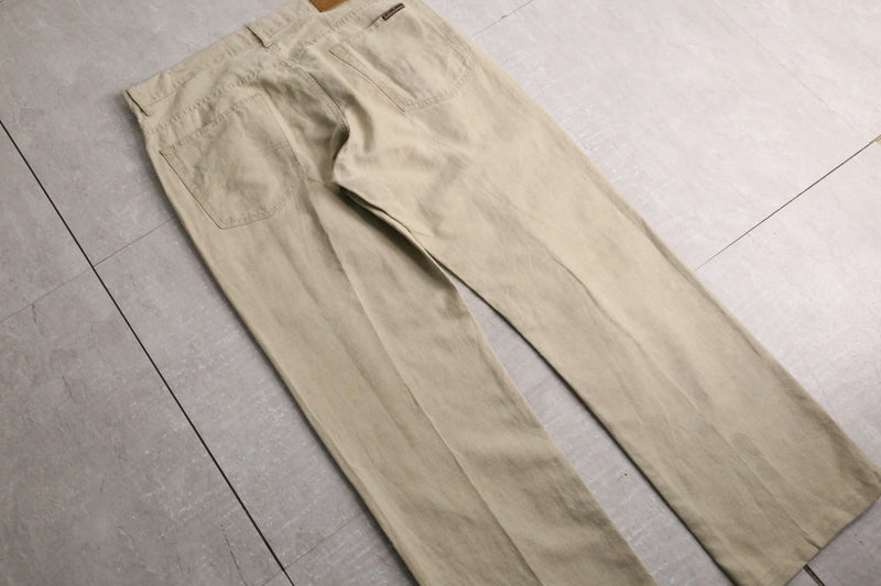 "Marlboro"beige straight pants