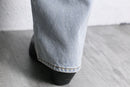"Re:make" hand drawing wide denim