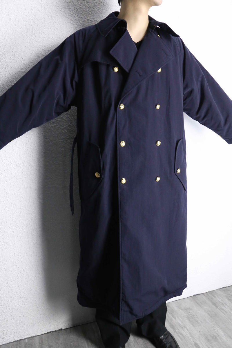 Polo by Ralph Lauren” navy long soft padded trench coat