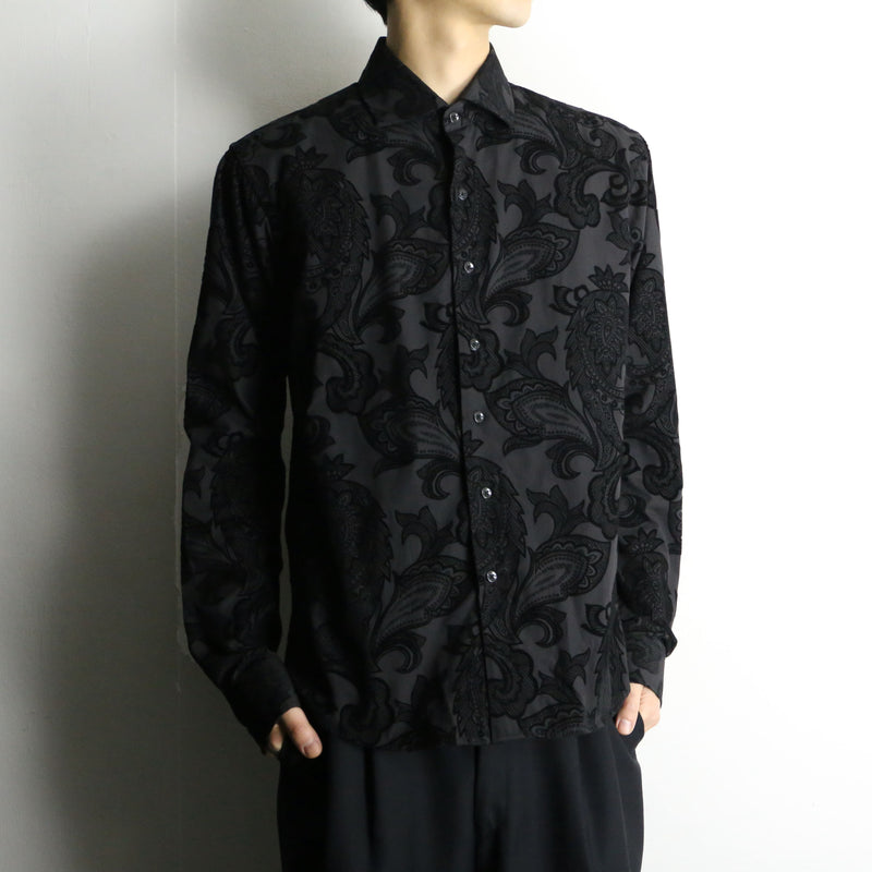 black color paisley pattern shirt