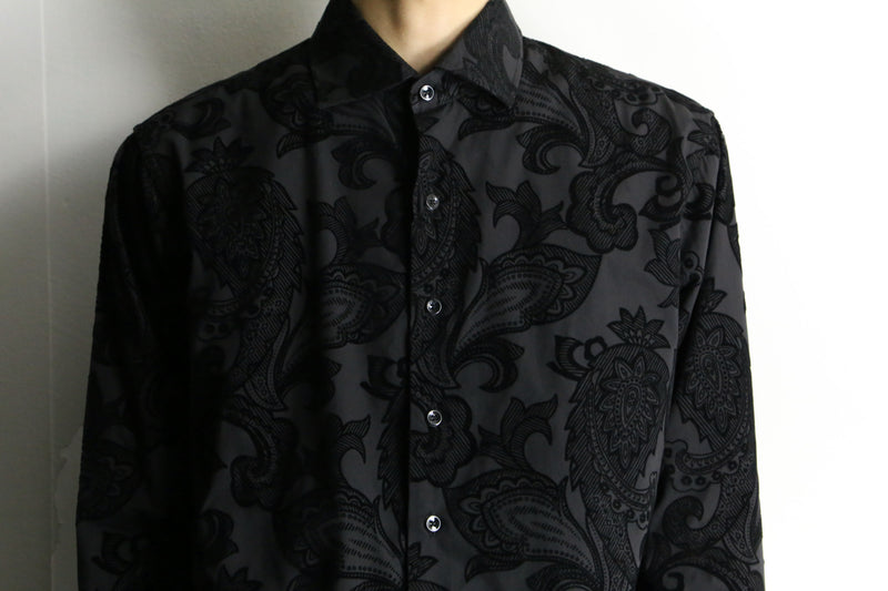 black color paisley pattern shirt