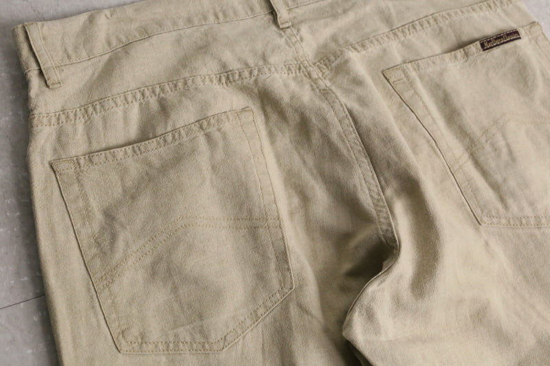 "Marlboro"beige straight pants