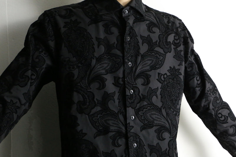 black color paisley pattern shirt