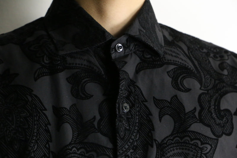 black color paisley pattern shirt