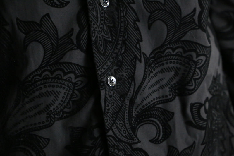 black color paisley pattern shirt