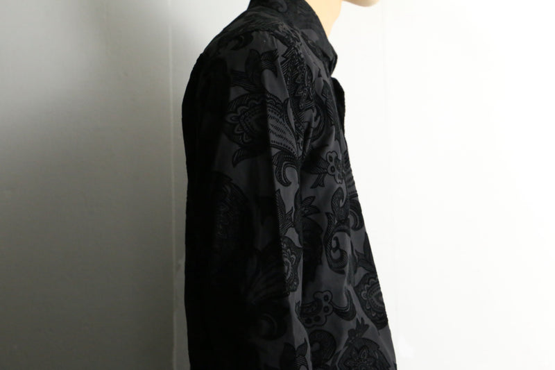 black color paisley pattern shirt