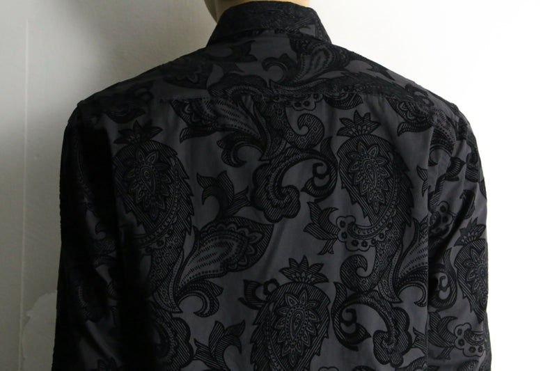 black color paisley pattern shirt