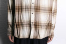 cotton rayon check pattern shirt