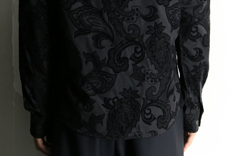 black color paisley pattern shirt