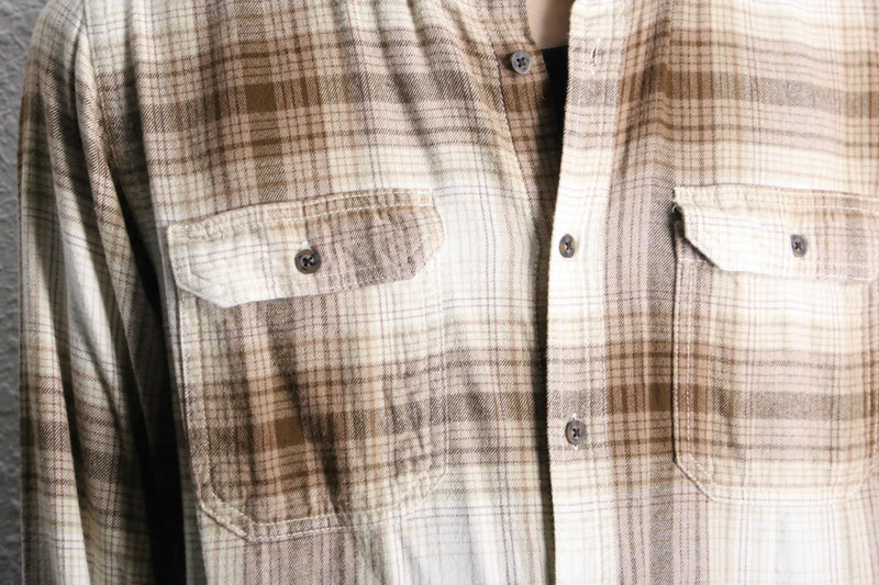 cotton rayon check pattern shirt