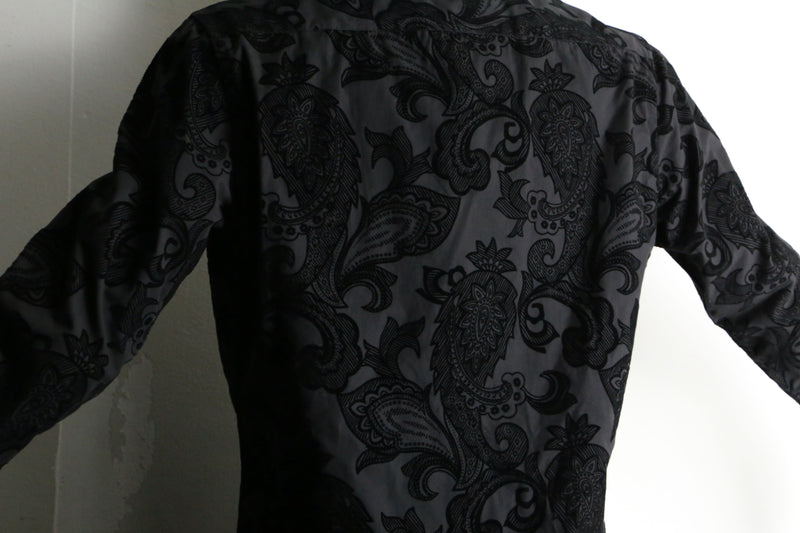 black color paisley pattern shirt