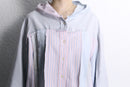 "Re:make" random check shirt hoodie