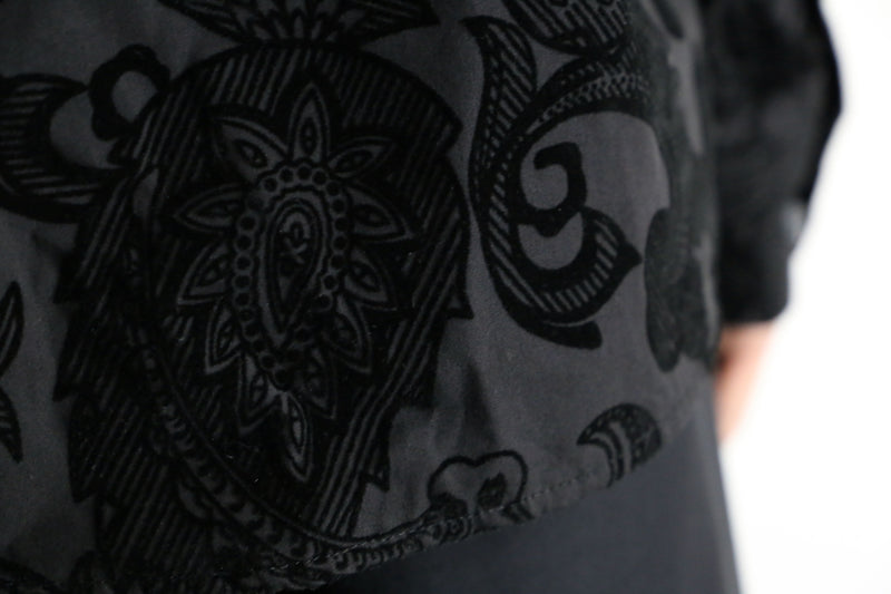 black color paisley pattern shirt