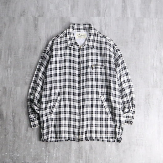 check design zip up jacket