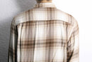 cotton rayon check pattern shirt