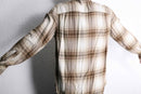 cotton rayon check pattern shirt