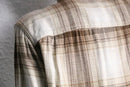 cotton rayon check pattern shirt