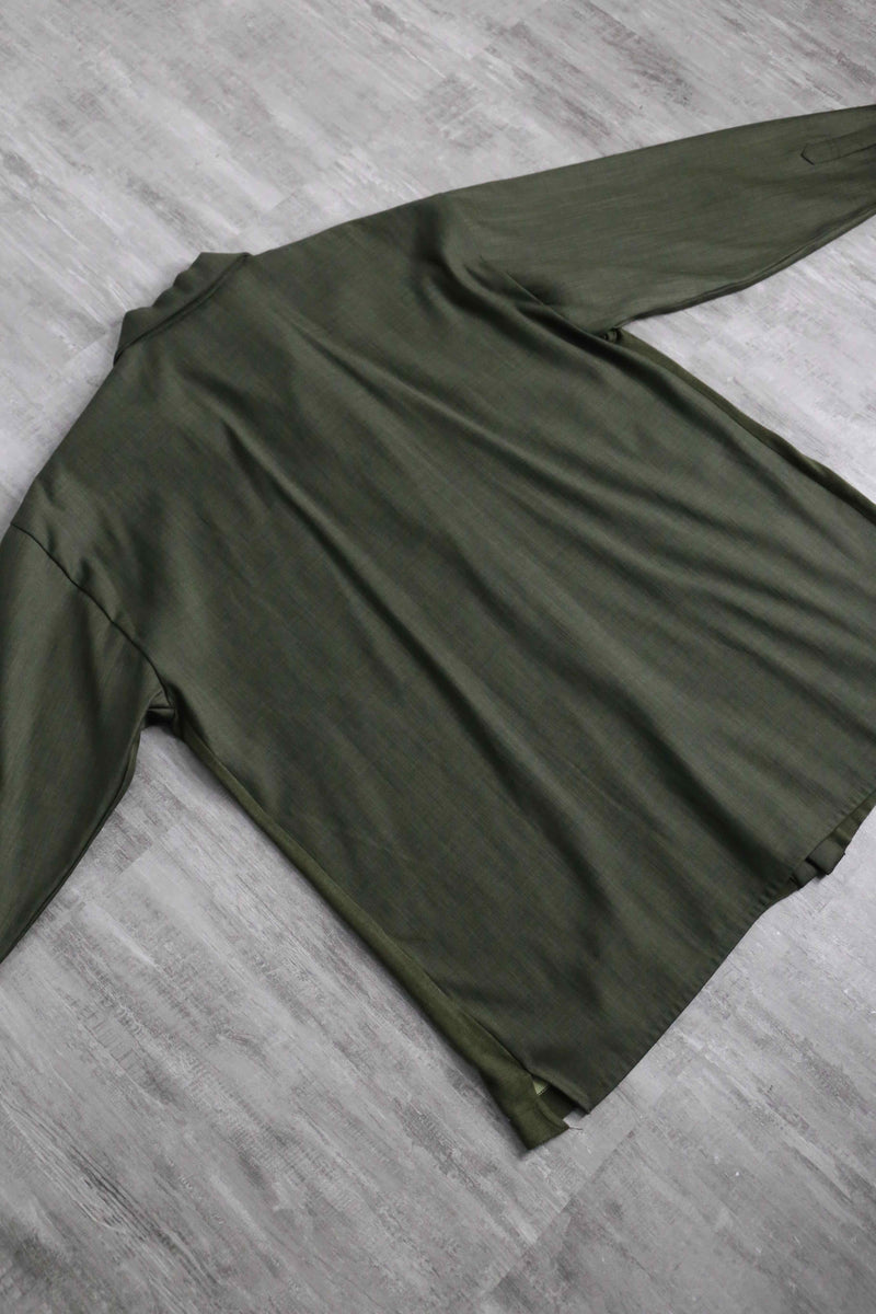 khaki knit switching argyle motif set up