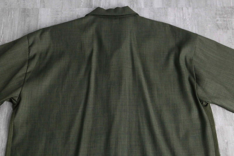 khaki knit switching argyle motif set up