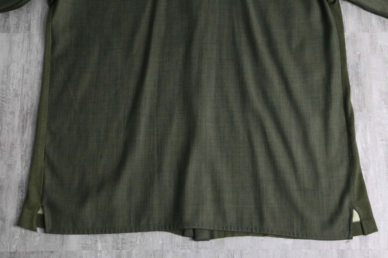 khaki knit switching argyle motif set up