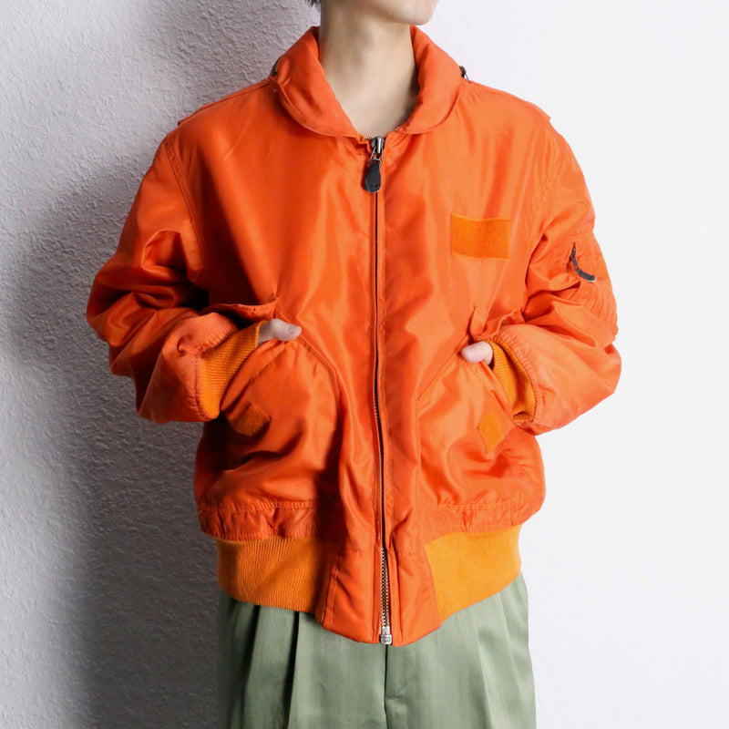 “AVIREX” nylon insulated flight jacket