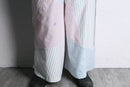 "Re:make" stripe shirt patchwork pajama pants