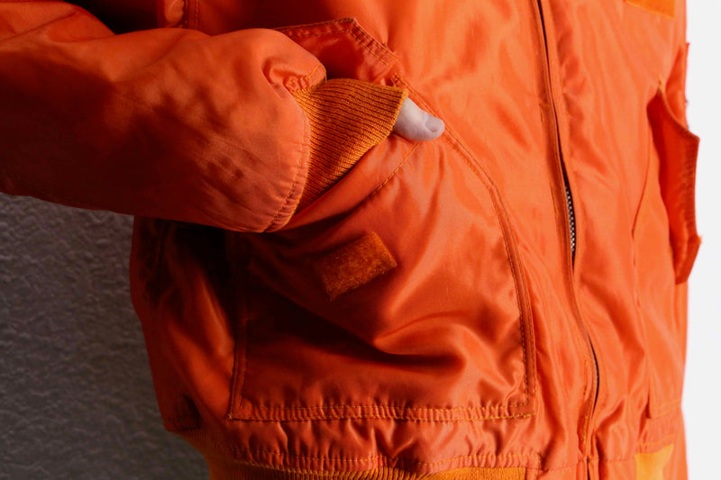 “AVIREX” nylon insulated flight jacket