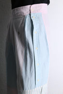 "Re:make" stripe shirt patchwork pajama pants