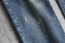 colorful belt loop denim pants