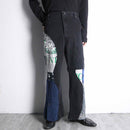 "Re:make" sweat docking flare denim