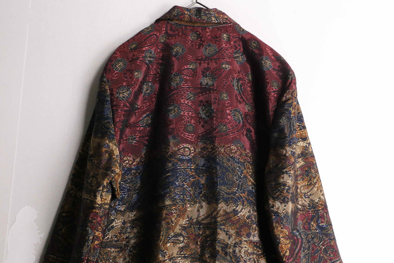 dark tone ethnic design 1 button easy jacket