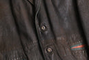 brown leather tyrolean jacket