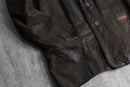 brown leather tyrolean jacket
