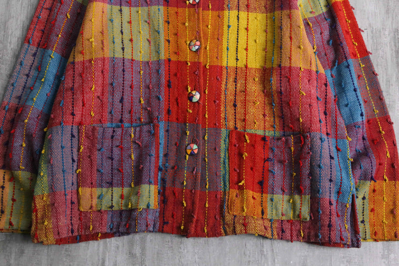 colorful patchwork pattern nep design jacket